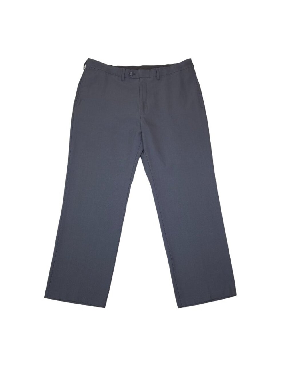 Haggar Mens Classic Fit Eclo Stria Dress Pants 38x30 Dark Gray Recycled Polyeste